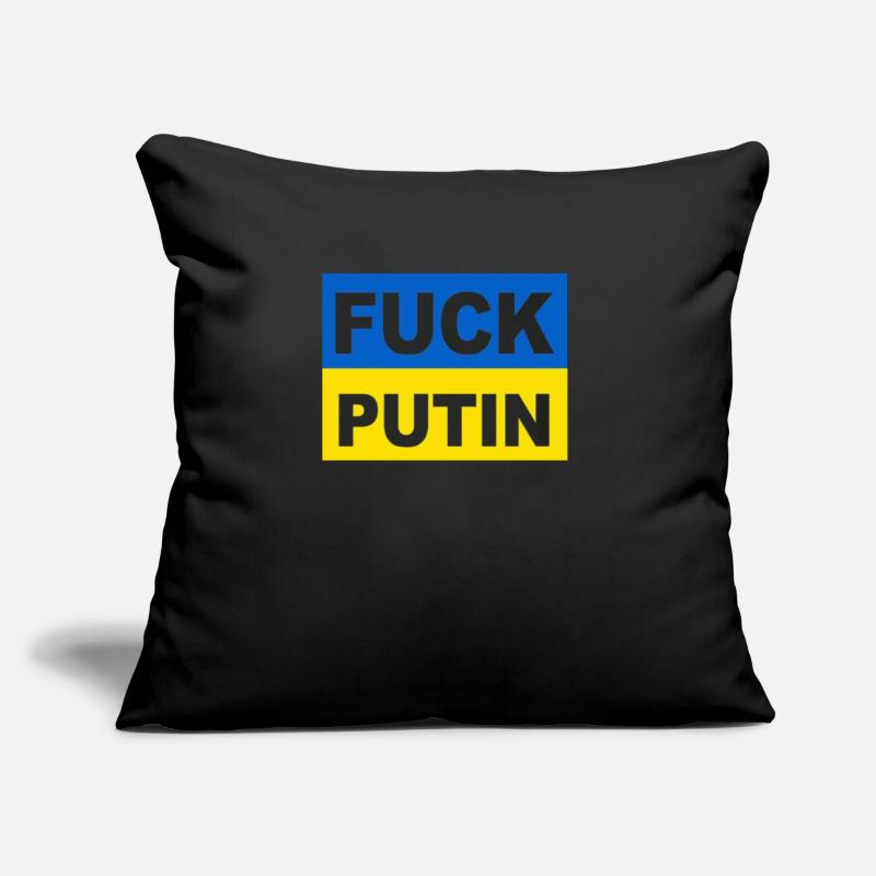 F*CK POUTINE Coussin et housse de 45 x 45 cm