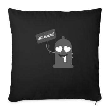 InLove Condom Black and White - Sofakissen mit Füllung 45 x 45 cm - Schwarz - Vorne