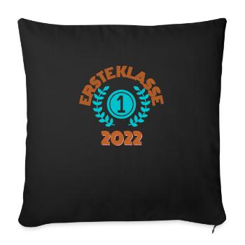 Erste klasse Schulkinder Schulbeginn Einschulung - Sofakissen mit Füllung 45 x 45 cm - Schwarz - Vorne