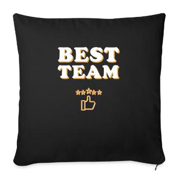 Best Team - Sofakissen mit Füllung 45 x 45 cm - Schwarz - Vorne