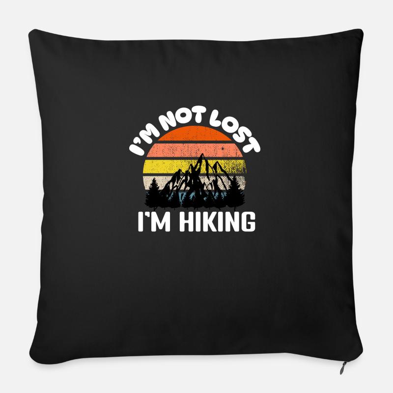 Je ne suis pas perdu, je suis un vagabond - Coussin et housse de 45 x 45 cm - noir
