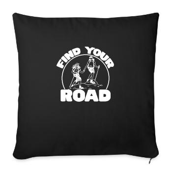 Find your way Hiking Hiking - Sofa pillow with filling 45cm x 45cm - black - Front