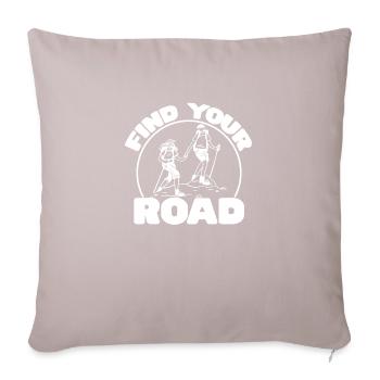 Find your way Hiking Hiking - Sofa pillow with filling 45cm x 45cm - light taupe - Front