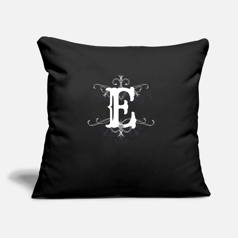 Lettre E (E) Coussin et housse de 45 x 45 cm