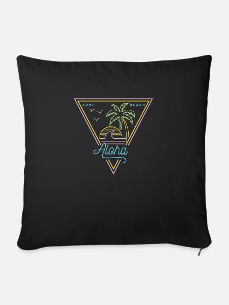 Aloha - Sofakissen mit Füllung 45 x 45 cm - Schwarz