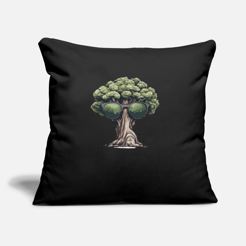 Tree with sunglasses Sofa pillow with filling 45cm x 45cm