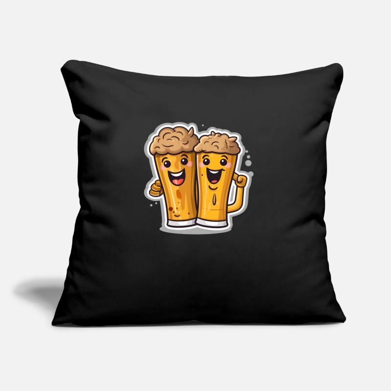 2 Bierglas-Kumpels Sofakissen mit Füllung 45 x 45 cm