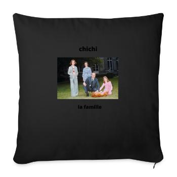 THE CHIRAC FAMILY - Sofa pillow with filling 45cm x 45cm - black - Front