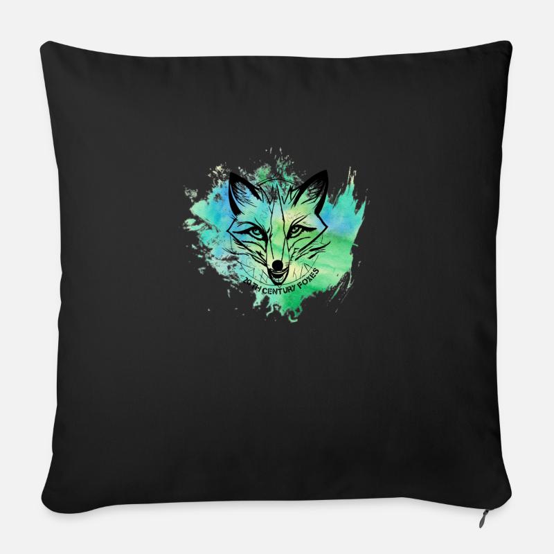 Green Fox - Sofa pillow with filling 45cm x 45cm - black