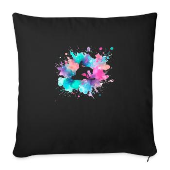Splash of colour with Sliding Stop Silhouette - Sofa pillow with filling 45cm x 45cm - black - Front