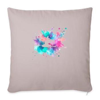 Splash of colour with Sliding Stop Silhouette - Sofa pillow with filling 45cm x 45cm - light taupe - Front