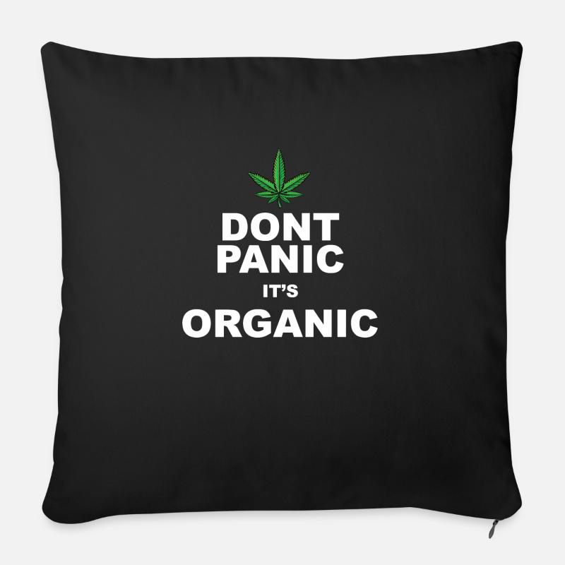 Don't Panic! - Sofakissen mit Füllung 45 x 45 cm - Schwarz