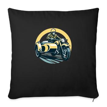 Good advice: 3Rad! - Sofa pillow with filling 45cm x 45cm - black - Front