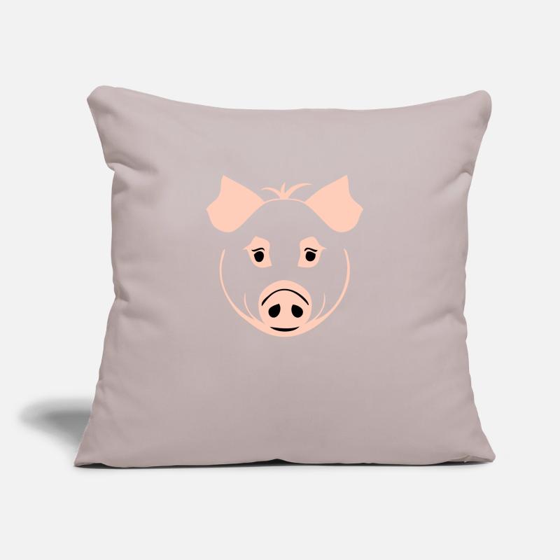 Cochon dans le style comique Coussin et housse de 45 x 45 cm