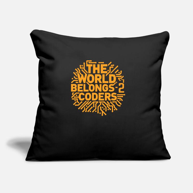 Humor Quote for Geeky Computer Coder Sofa pillow with filling 45cm x 45cm