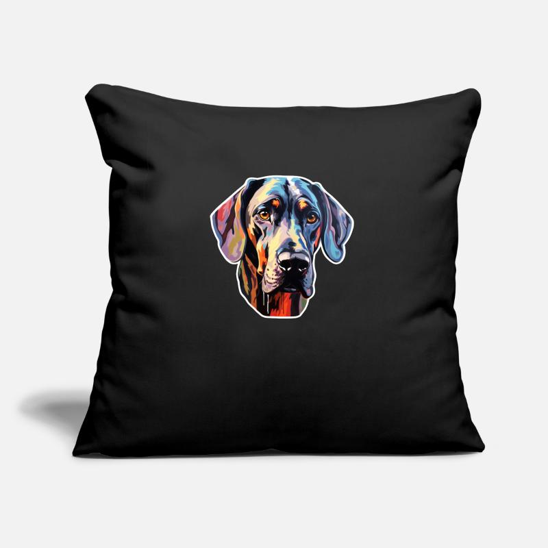 Danish Great Dane psychedelic Sofa pillow with filling 45cm x 45cm