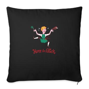 Hans a de la chance - Coussin et housse de 45 x 45 cm - noir - Devant