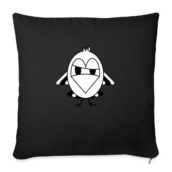 Veerre - Coussin et housse de 45 x 45 cm - noir - Devant