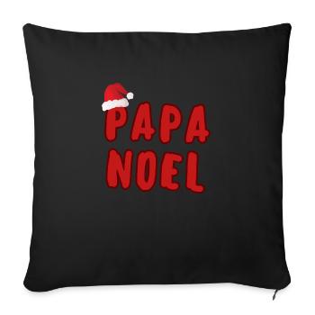 papa noel - Coussin et housse de 45 x 45 cm - noir - Devant