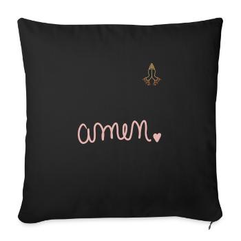 amen - Sofakissen mit Füllung 45 x 45 cm - Schwarz - Vorne