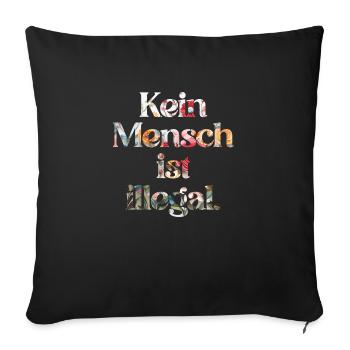 PERSONNE N’EST ILLÉGAL - L’Original - Coussin et housse de 45 x 45 cm - noir - Devant