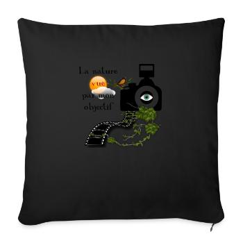 photographie - Coussin et housse de 45 x 45 cm - noir - Devant