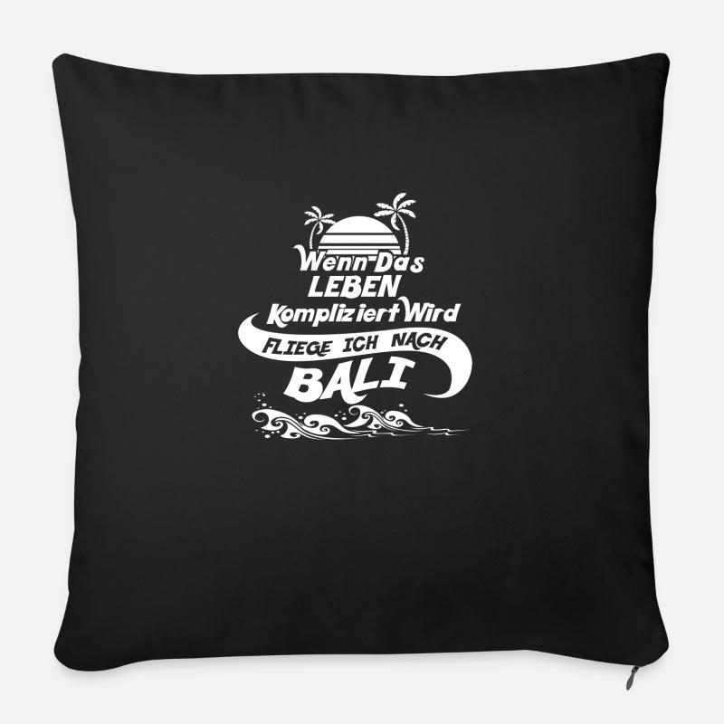 Bali Leben - Sofakissen mit Füllung 45 x 45 cm - Schwarz
