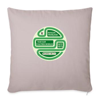 Vignette automobile 1972 - Coussin et housse de 45 x 45 cm - taupe clair - Devant