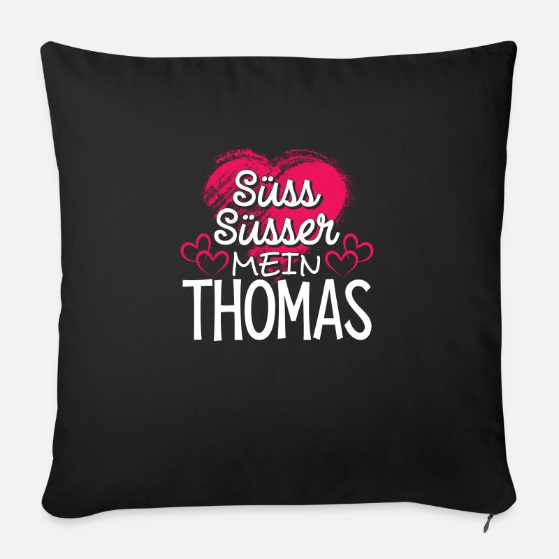 THOMAS - süss - Sofakissen mit Füllung 45 x 45 cm - Schwarz