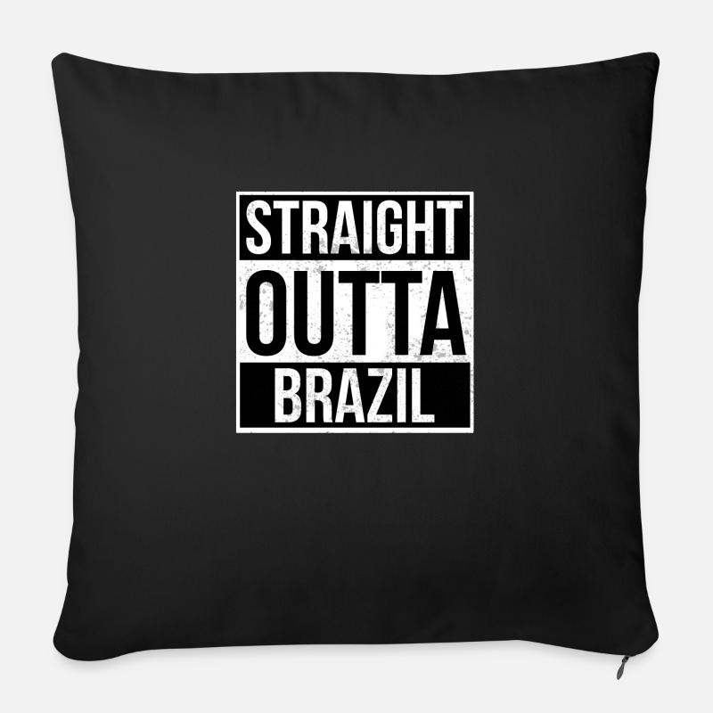 Straight Outta Brazil! - Sofakissen mit Füllung 45 x 45 cm - Schwarz