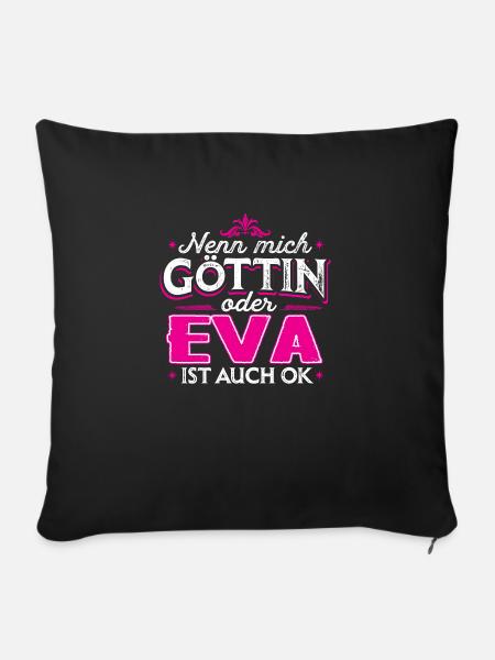 EVA - Göttin - Sofakissen mit Füllung 45 x 45 cm - Schwarz
