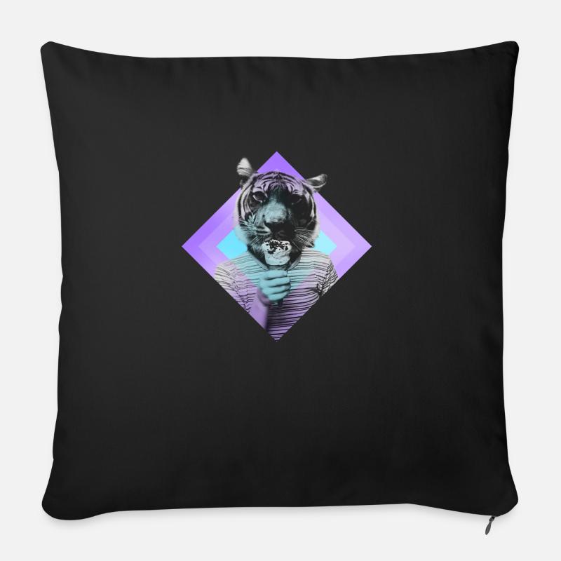 Icetiger - Sofakissen mit Füllung 45 x 45 cm - Schwarz