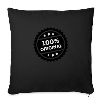 Original 100% logo - Sofakissen mit Füllung 45 x 45 cm - Schwarz - Vorne