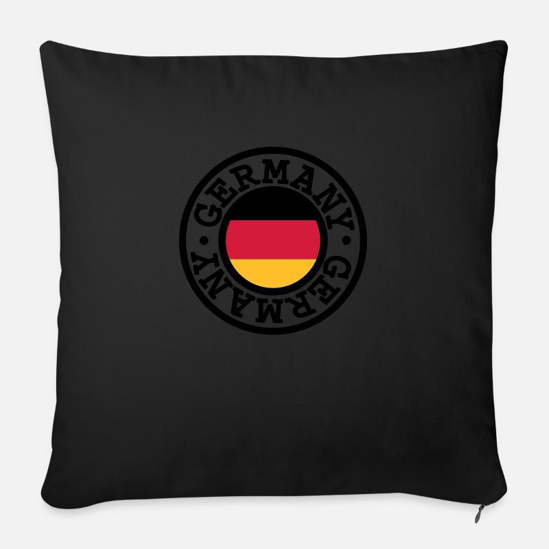 Deutschland Germany - Sofakissen mit Füllung 45 x 45 cm - Schwarz