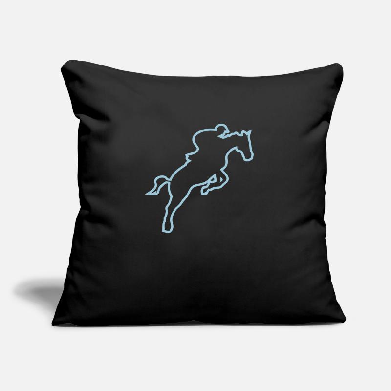 equitation cavalier13 obstacle cheval tr Coussin et housse de 45 x 45 cm