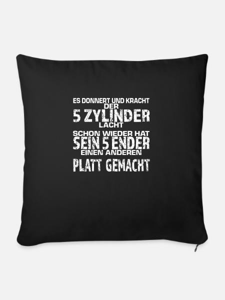 5 ZYLINDER - Sofakissen mit Füllung 45 x 45 cm - Schwarz
