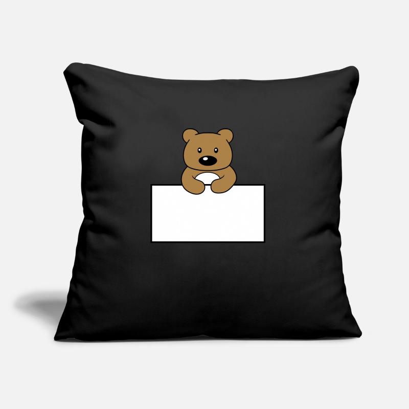 name shield frame text write teddy grizzly ba Sofa pillow with filling 45cm x 45cm