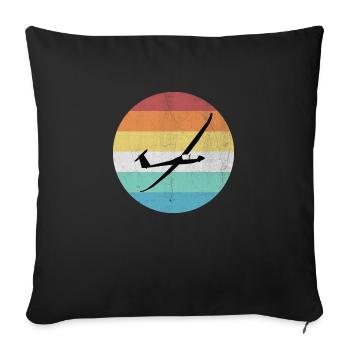 Vol à voile - Coussin et housse de 45 x 45 cm - noir - Devant
