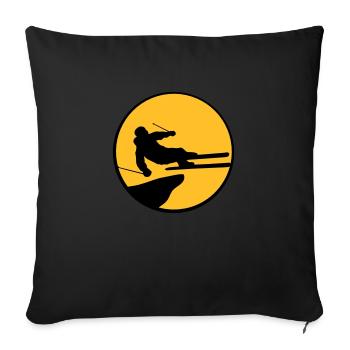 jump jump stunt trick cliff high fli - Sofa pillow with filling 45cm x 45cm - black - Front