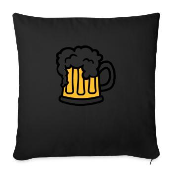Bière - Coussin et housse de 45 x 45 cm - noir - Devant