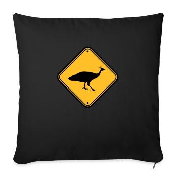 Bouclier Danger Attention Attention Remarque Zone - Coussin et housse de 45 x 45 cm - noir - Devant