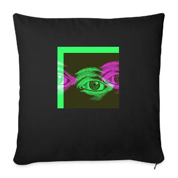 Pop Art - Sofa pillow with filling 45cm x 45cm - black - Front