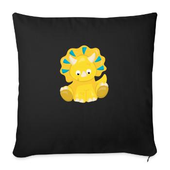 DINO - Sofa pillow with filling 45cm x 45cm - black - Front