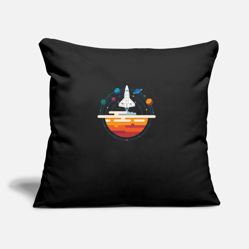 Navette spatiale et système solaire Coussin et housse de 45 x 45 cm