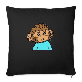 Affen Affe - Sofakissen mit Füllung 45 x 45 cm - Schwarz - Vorne