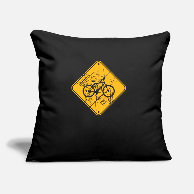 Note de panneau de signalisation de bicyclette Coussin et housse de 45 x 45 cm