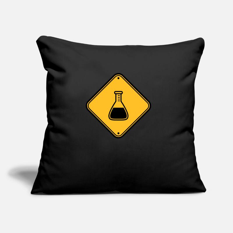 caution science shield note caution flues Sofa pillow with filling 45cm x 45cm