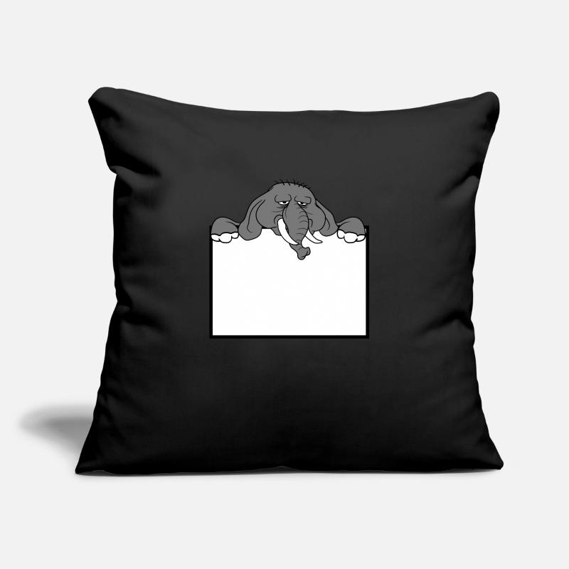 frame shield elephant sad face wall text f Sofa pillow with filling 45cm x 45cm