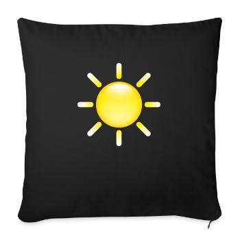 Smiley Sun - Sofakissen mit Füllung 45 x 45 cm - Schwarz - Vorne
