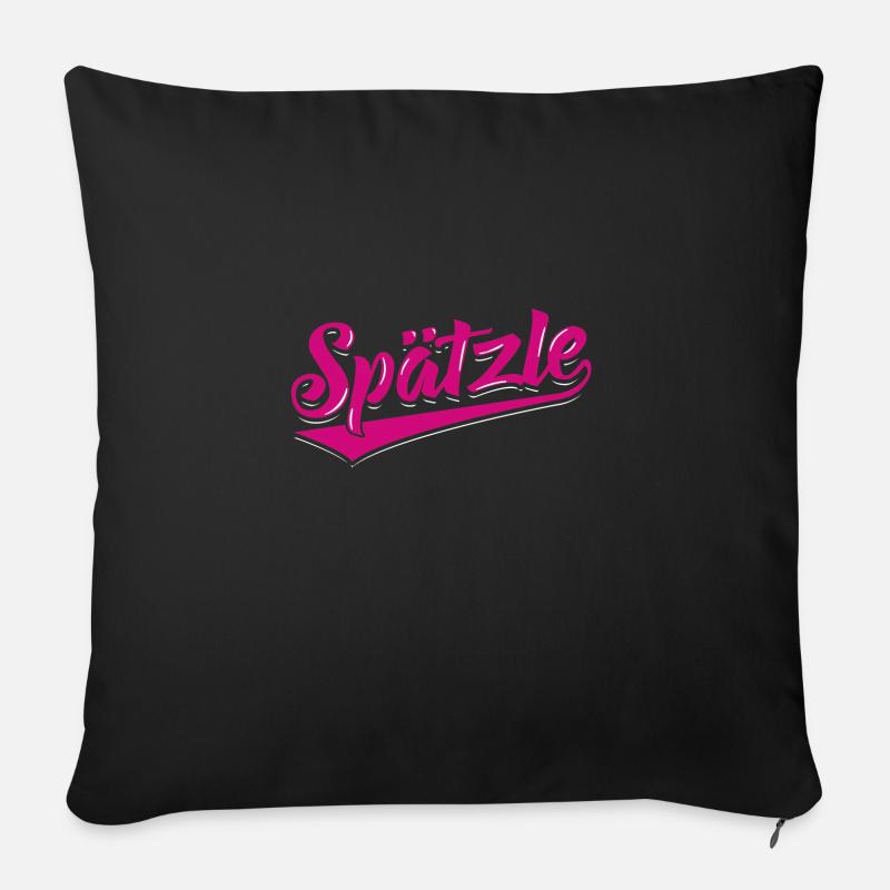 Spätzle | Schwäbisch Maultaschen Rezepte Geschenke - Sofakissen mit Füllung 45 x 45 cm - Schwarz